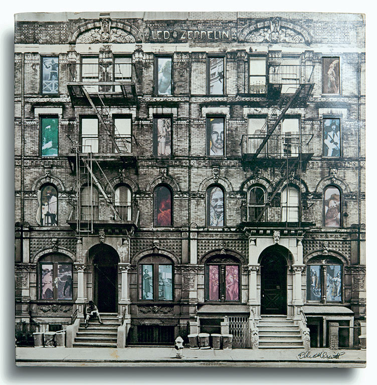 Vinyl: Led Zeppelin, Physical Graffiti, Swan Song - SSK 89400. England, 1975. Photograph by Elliott Erwitt. Designed by AGI / Mike Doud / Peter Corriston.